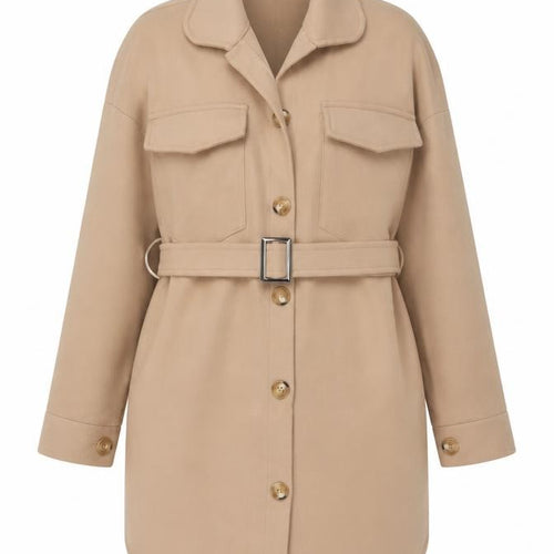 I Saw It First Women's Beige Belted Trench Coat Size S