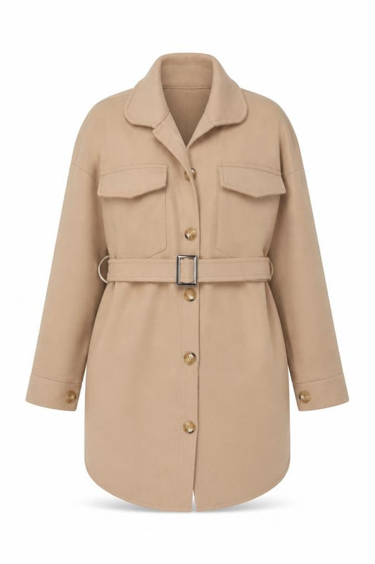 I Saw It First Women's Beige Belted Trench Coat Size S