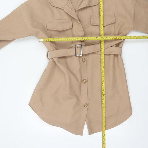 I Saw It First Women's Beige Belted Trench Coat Size S