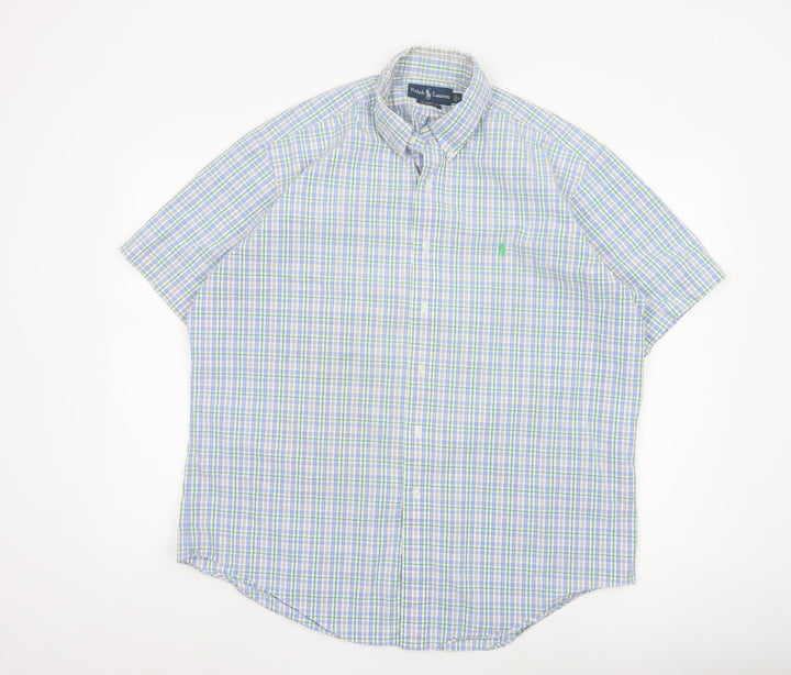 Ralph Lauren Men's Multicoloured Check Classic Fit Button-Down Shirt L