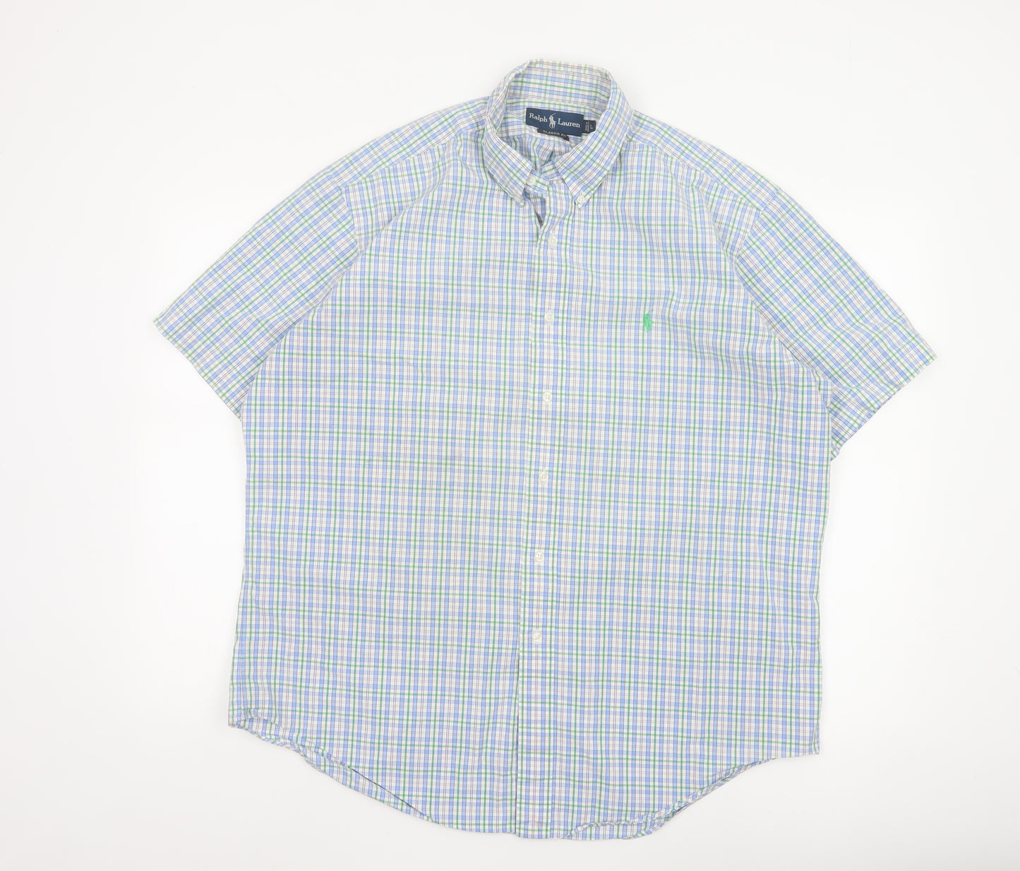 Ralph Lauren Men's Multicoloured Check Classic Fit Button-Down Shirt L