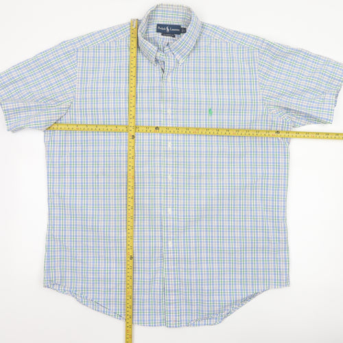 Ralph Lauren Men's Multicoloured Check Classic Fit Button-Down Shirt L