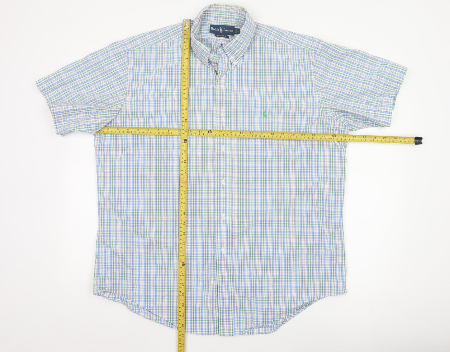 Ralph Lauren Men's Multicoloured Check Classic Fit Button-Down Shirt L