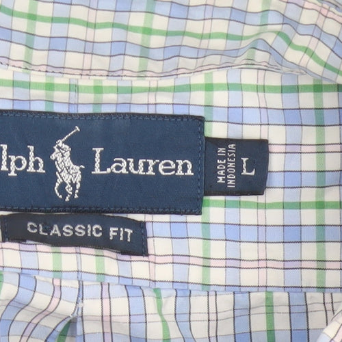 Ralph Lauren Men's Multicoloured Check Classic Fit Button-Down Shirt L
