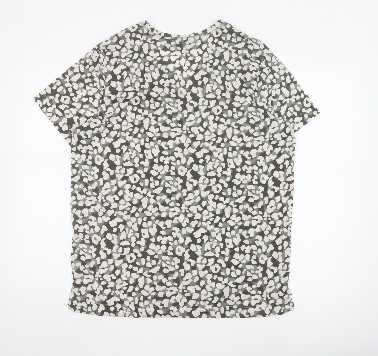 Marks and Spencer Women’s Green Animal Print V-Neck Blouse Size 14