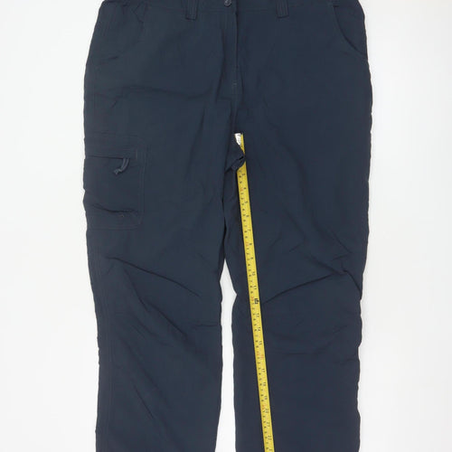 Mountain Warehouse Womens Blue Size 16 Cargo Trousers Nylon Outdoor