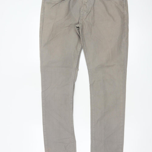 AllSaints Men's Beige Slim Fit Chino Trousers W32