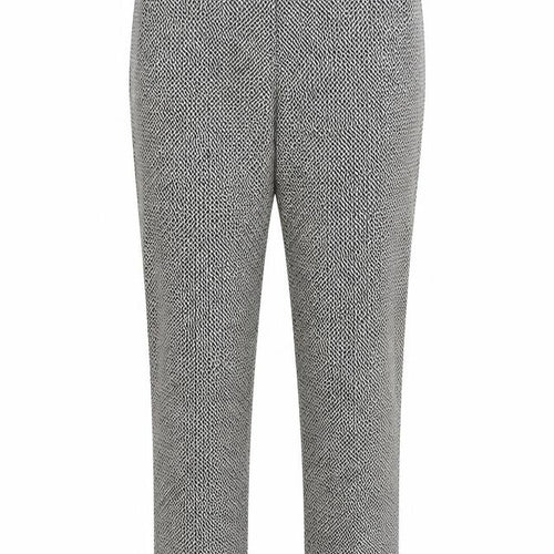 Marks and Spencer Women's Black Mix Geometric Trousers UK 14 Long