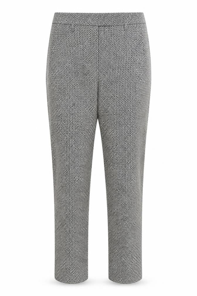 Marks and Spencer Women's Black Mix Geometric Trousers UK 14 Long