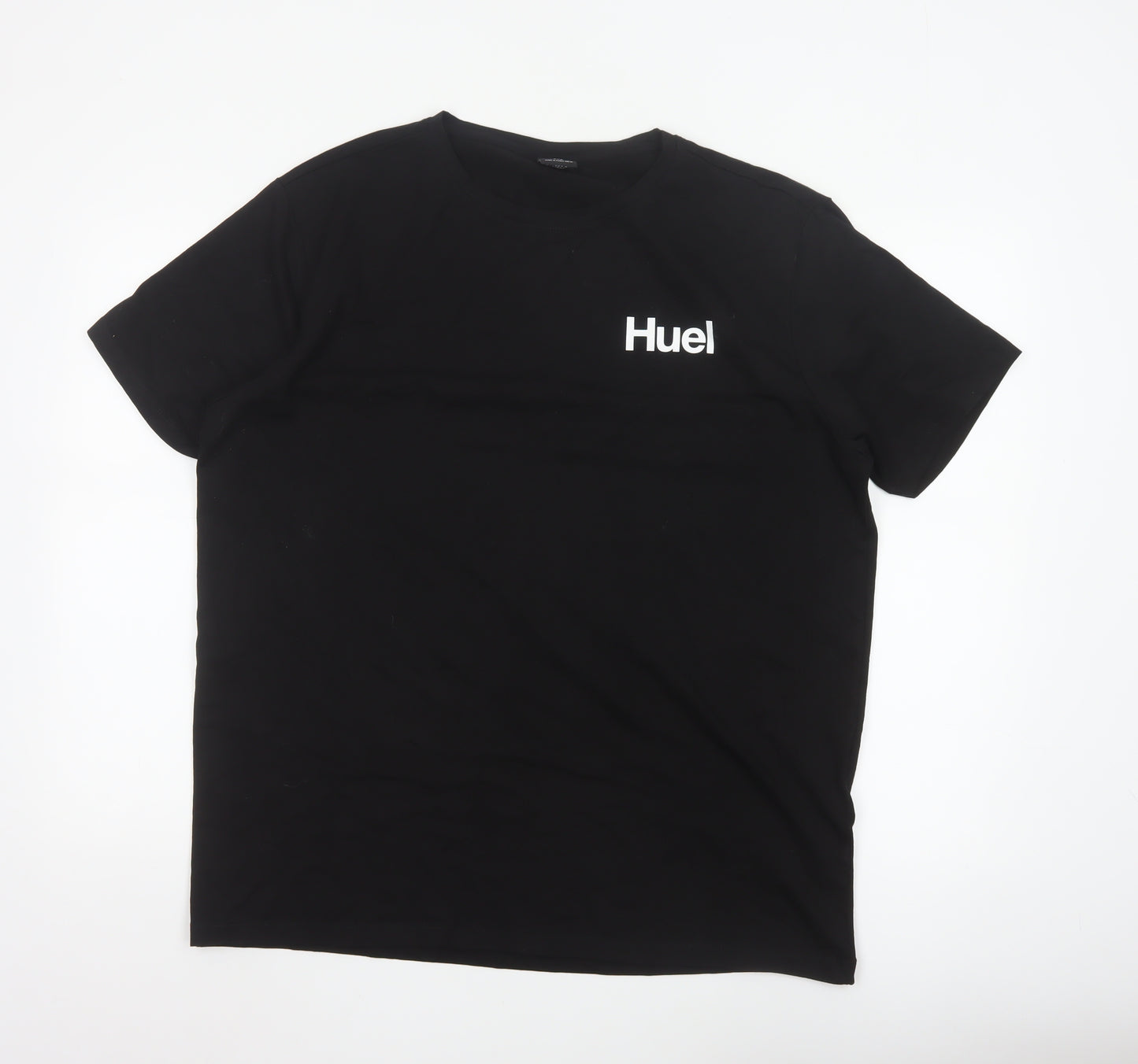 Huel Men’s Black Cotton Elastane Crew Neck 2XL T-Shirt