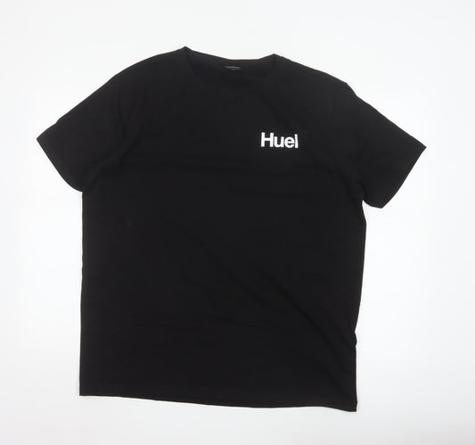 Huel Men’s Black Cotton Elastane Crew Neck 2XL T-Shirt