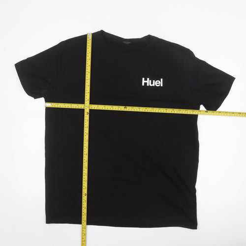 Huel Men’s Black Cotton Elastane Crew Neck 2XL T-Shirt