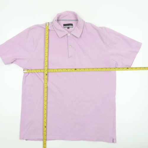 Austin Reed Men's Pink Cotton Polo Shirt XL Regular Fit