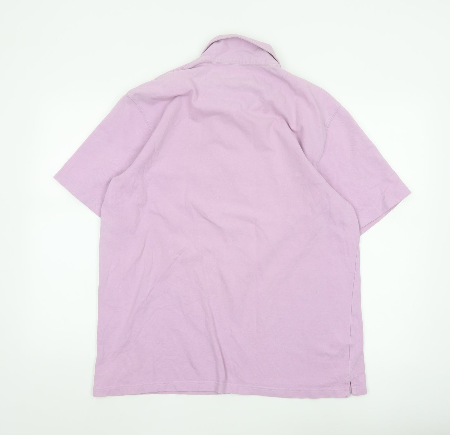 Austin Reed Men's Pink Cotton Polo Shirt XL Regular Fit