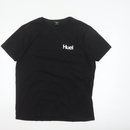 Huel Men's Black 2XL Crew Neck Cotton T-Shirt