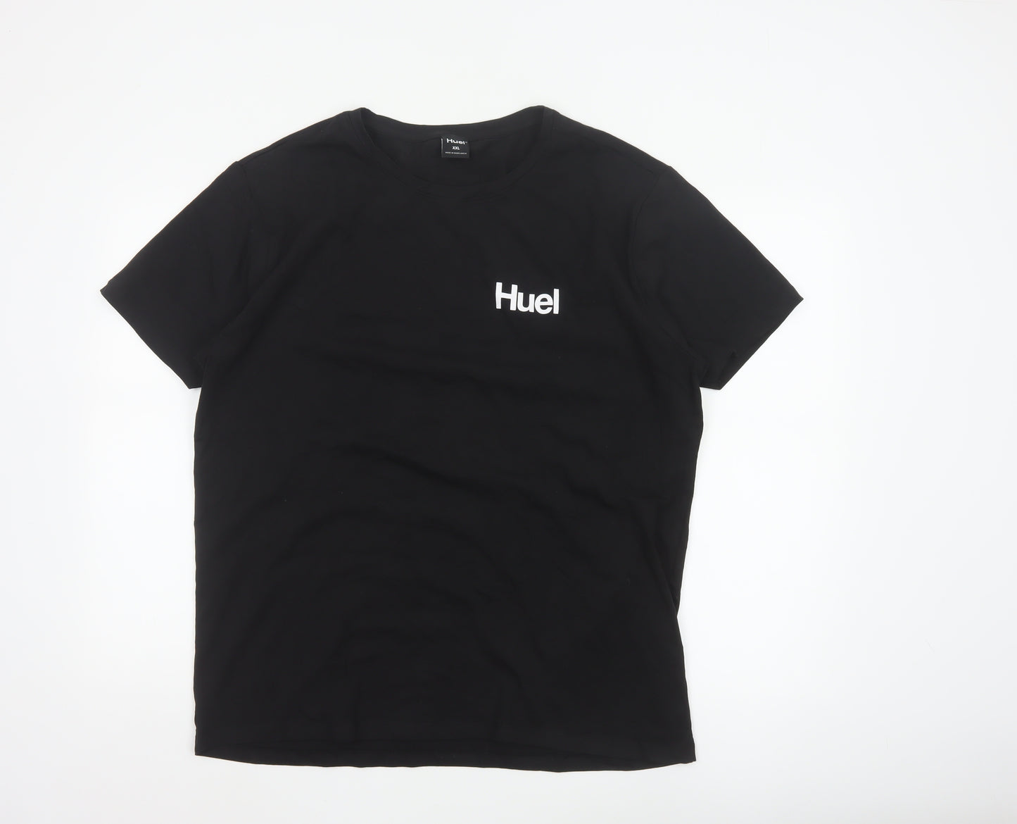 Huel Men's Black 2XL Crew Neck Cotton T-Shirt
