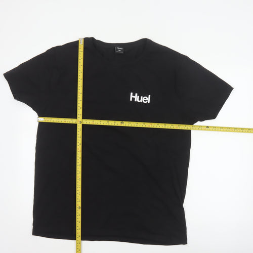 Huel Men's Black 2XL Crew Neck Cotton T-Shirt