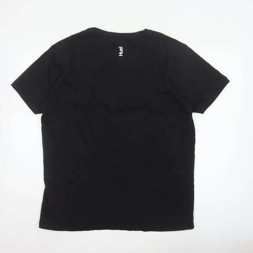 Huel Men's Black 2XL Crew Neck Cotton T-Shirt