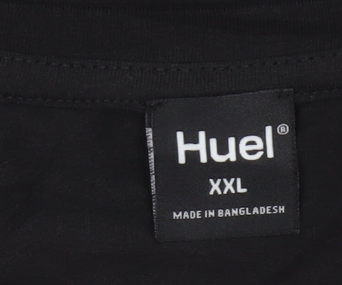 Huel Men's Black 2XL Crew Neck Cotton T-Shirt