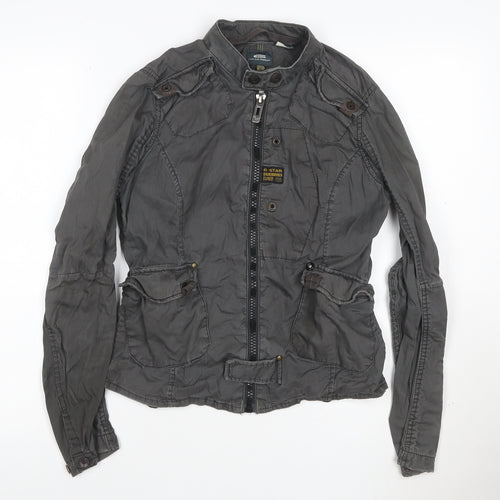 G-Star RAW Women's Grey Military Jacket Size S Cotton GS3391