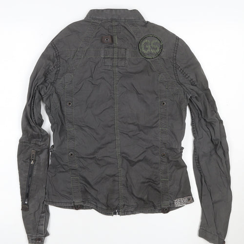 G-Star RAW Women's Grey Military Jacket Size S Cotton GS3391