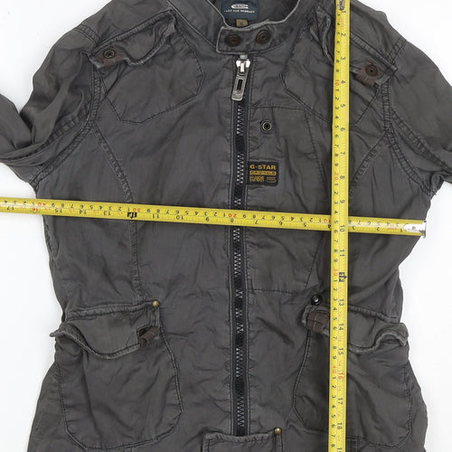 G-Star RAW Women's Grey Military Jacket Size S Cotton GS3391