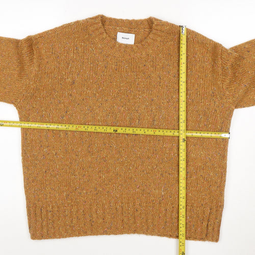 Numph Women's Brown Wool Blend Crew Neck Pullover Jumper M/L