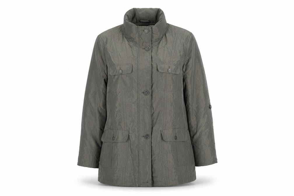 Maine New England Womens Green Size 18 Mid-Length Parka Jacket