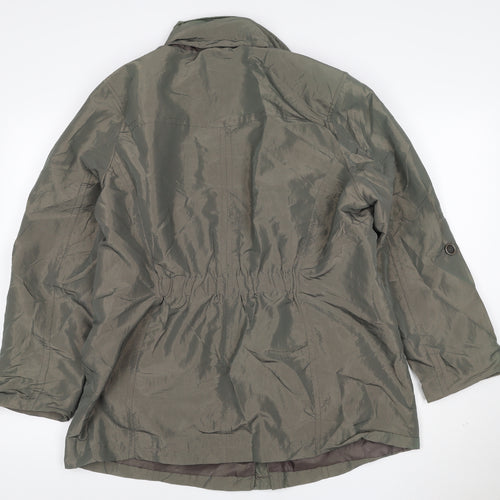 Maine New England Womens Green Size 18 Mid-Length Parka Jacket