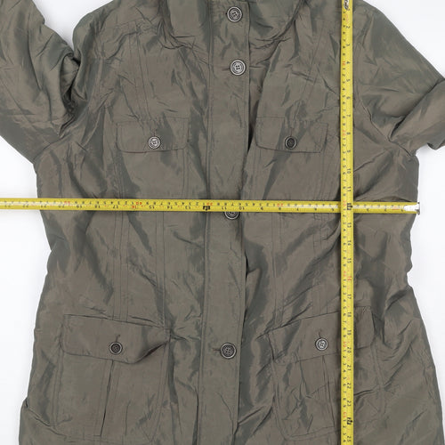 Maine New England Womens Green Size 18 Mid-Length Parka Jacket