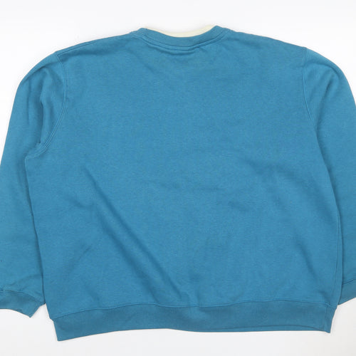 Classic Elements Women Blue XL Pullover Sweatshirt Owl Embroidered Cotton Blend