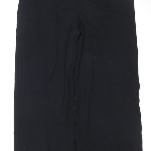 Marks and Spencer Women's Black Size 14 Wide-Leg Stretch Trousers