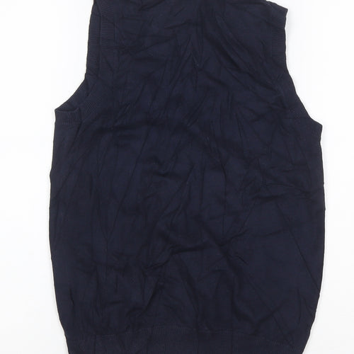 Zara Women Blue Cotton Knit Sleeveless Tank Top Size 12
