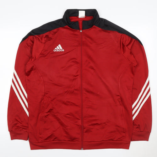 adidas Men's Red Full Zip Sports Sweatshirt XL