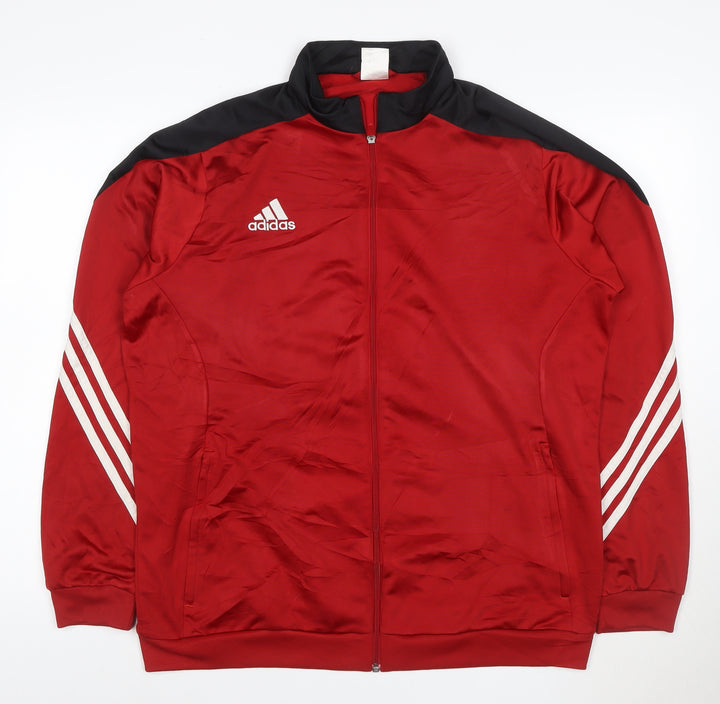adidas Men's Red Full Zip Sports Sweatshirt XL