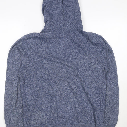 Champion Men Blue Full Zip Hoodie Size L Fleece Regular Fit