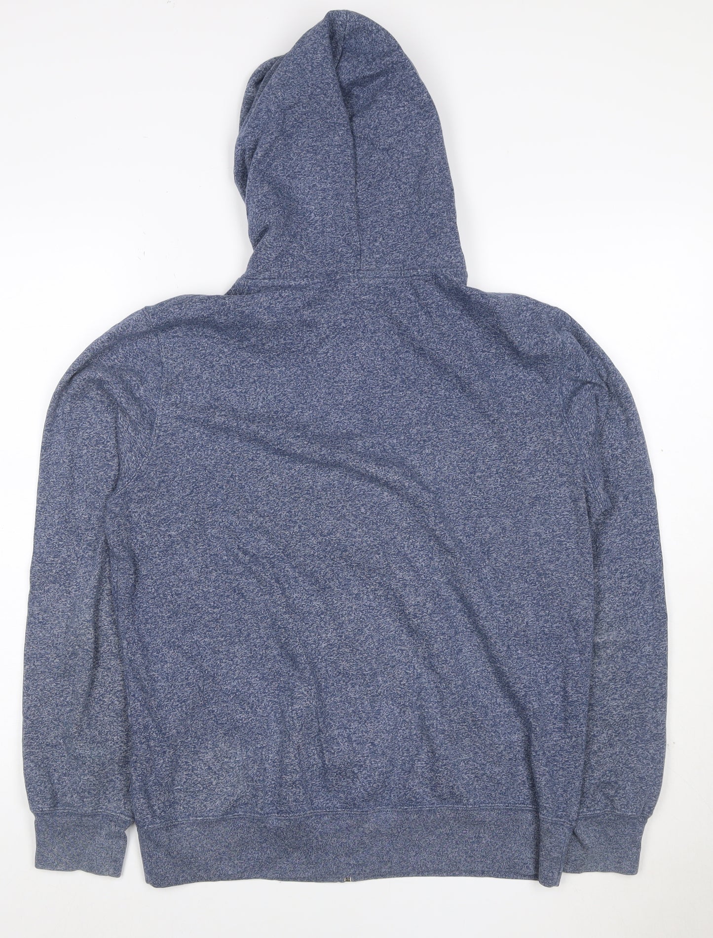 Champion Men Blue Full Zip Hoodie Size L Fleece Regular Fit