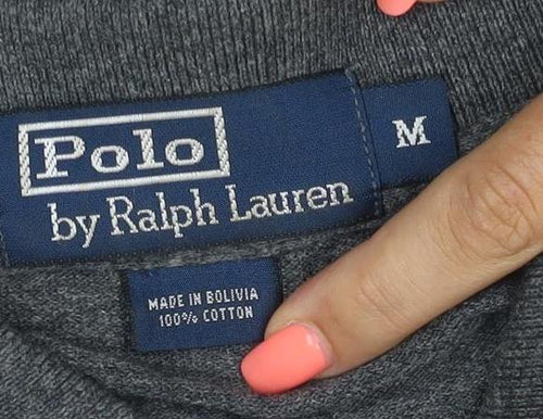 Polo Ralph Lauren Men's Grey Long Sleeve Cotton Polo Shirt M