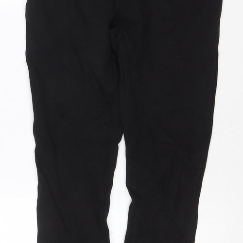 Next Women's Black Mid Rise Zip Detail Stretch Leggings Size 10