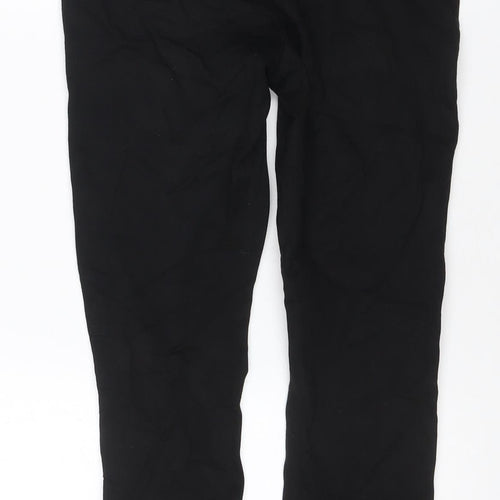 Next Women's Black Mid Rise Zip Detail Stretch Leggings Size 10