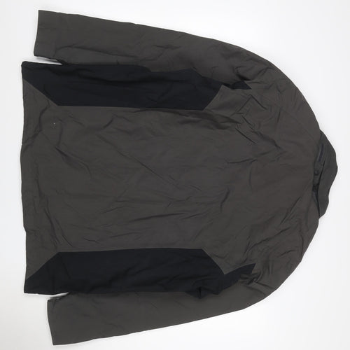 Jack Wolfskin Men's Grey L Hooded Waterproof Rain Jacket Lined