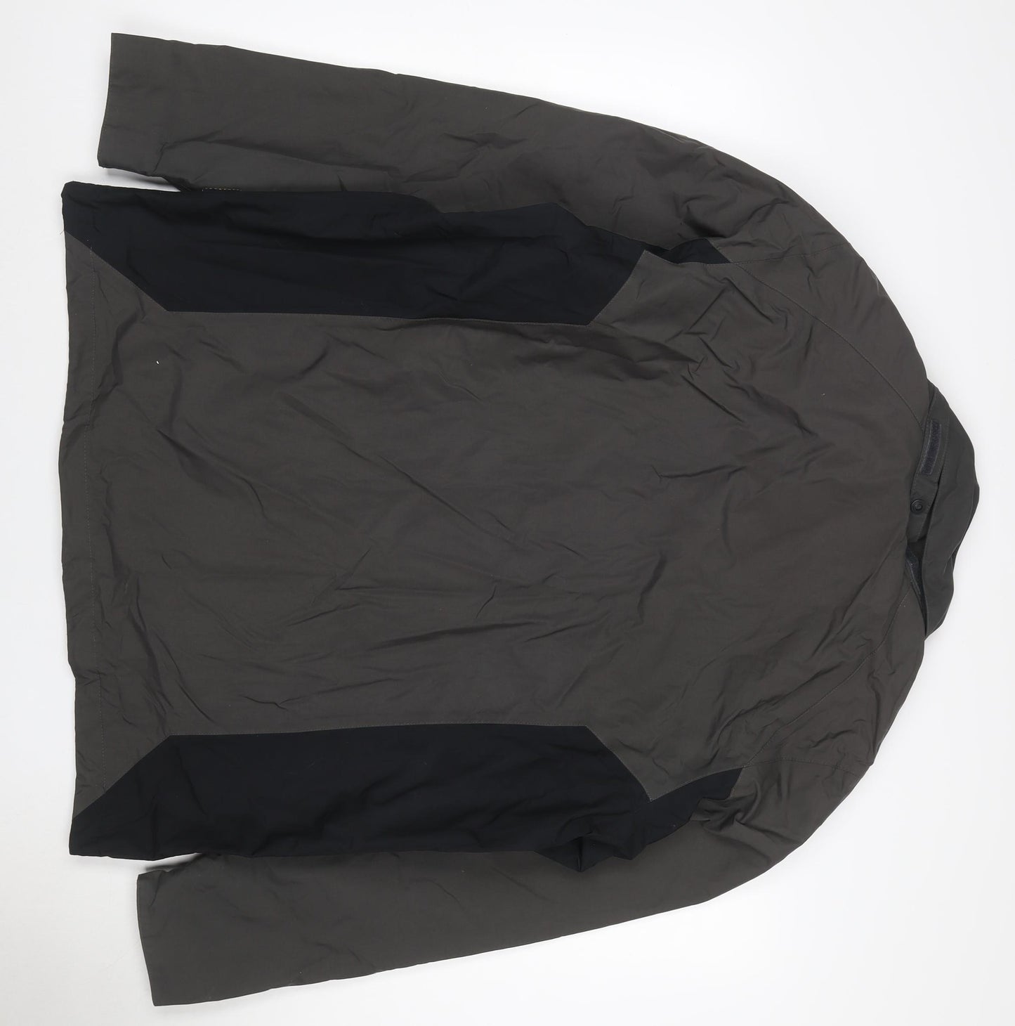 Jack Wolfskin Men's Grey L Hooded Waterproof Rain Jacket Lined