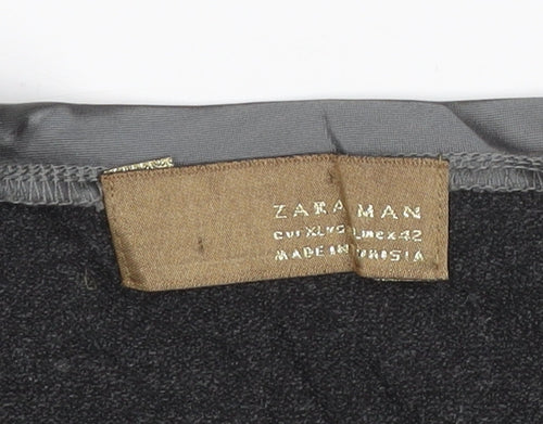 Zara Man Men's Black V-Neck Short Sleeve T-Shirt XL Classic Fit