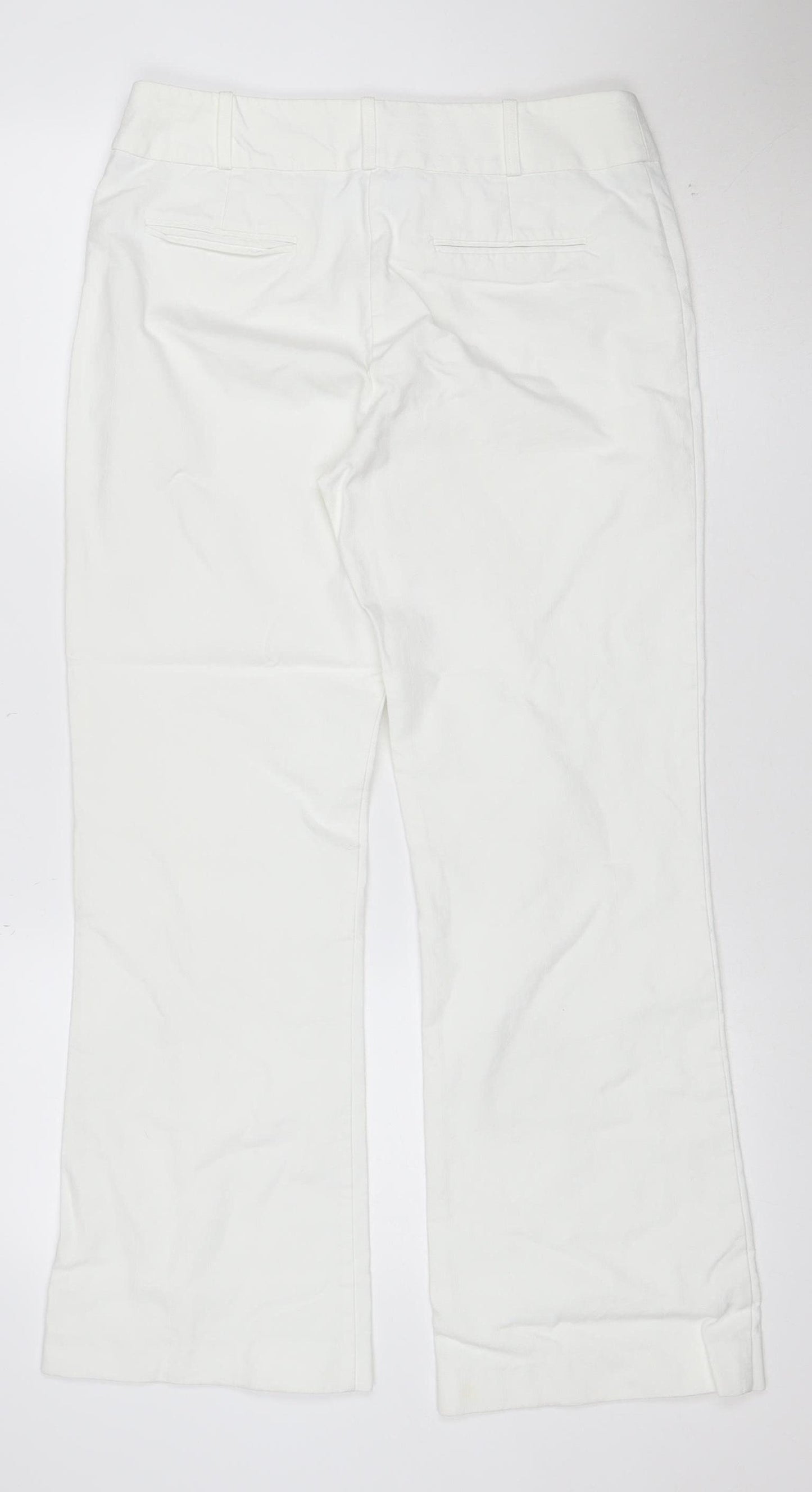 Next Women White Straight Leg Jeans Size 10 Regular Cotton