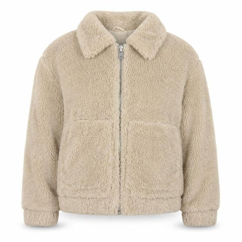 Urban Outfitters Women Beige Fleece Zip Jacket M Regular Short