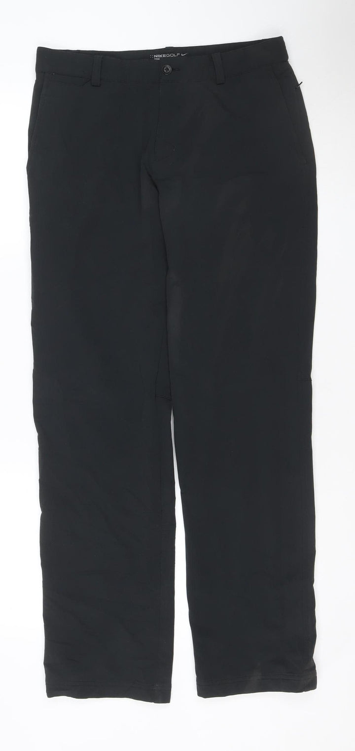 Nike Golf Men's Black Chino Trousers M 30x32 Lightweight Stretch