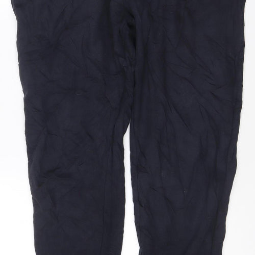 French Connection Men's Black Jogger Trousers L Lightweight Cotton Blend