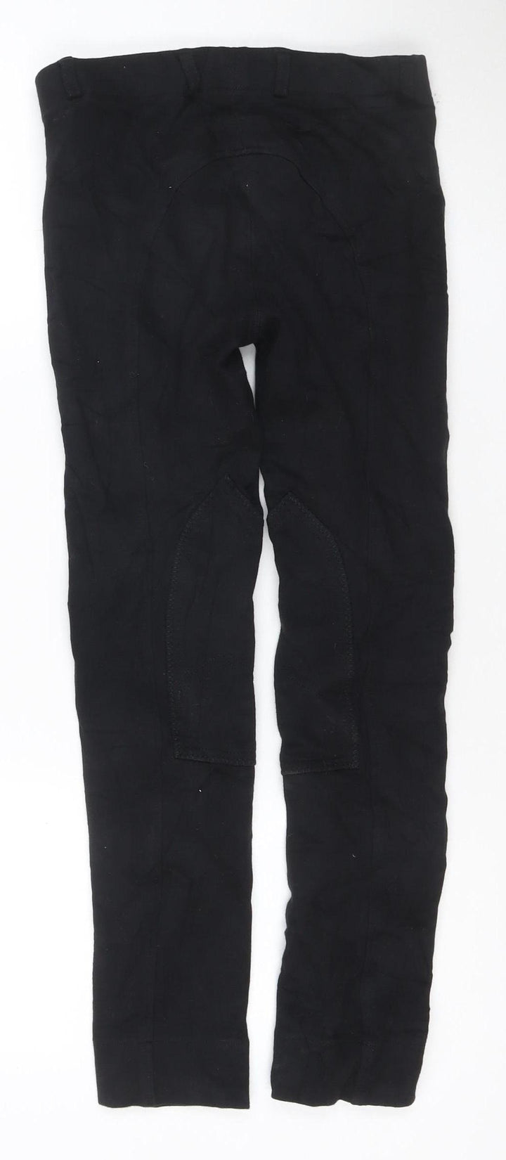 Requisite Girls Black Riding Trousers 11-12 Years Cotton Stretch Breeches
