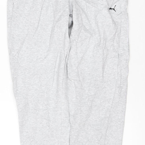 Puma Women's Grey Jogger Trousers XS Cotton Blend Activewear