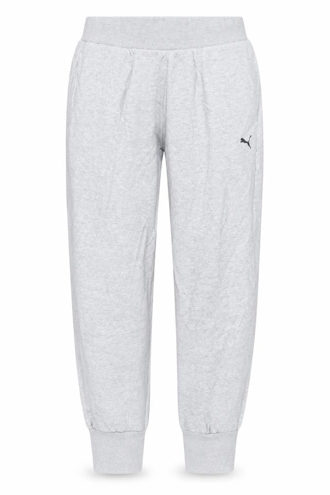 Puma Women's Grey Jogger Trousers XS Cotton Blend Activewear
